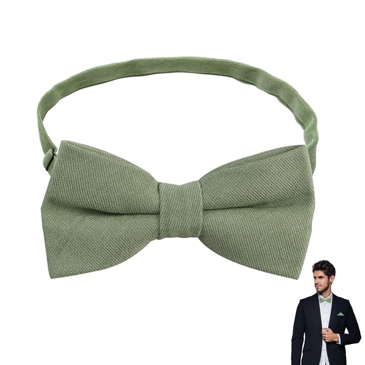 Herrenschmetterlingsknoten, Fliege Grün Herren Verstellbare Fliege Elastische fliege Fliege Mintgrün Herren Kinder,Perfekte Accessoire für AnzüGe für Bankette, Partei,Abschlussbälle,Abschlussfeiern