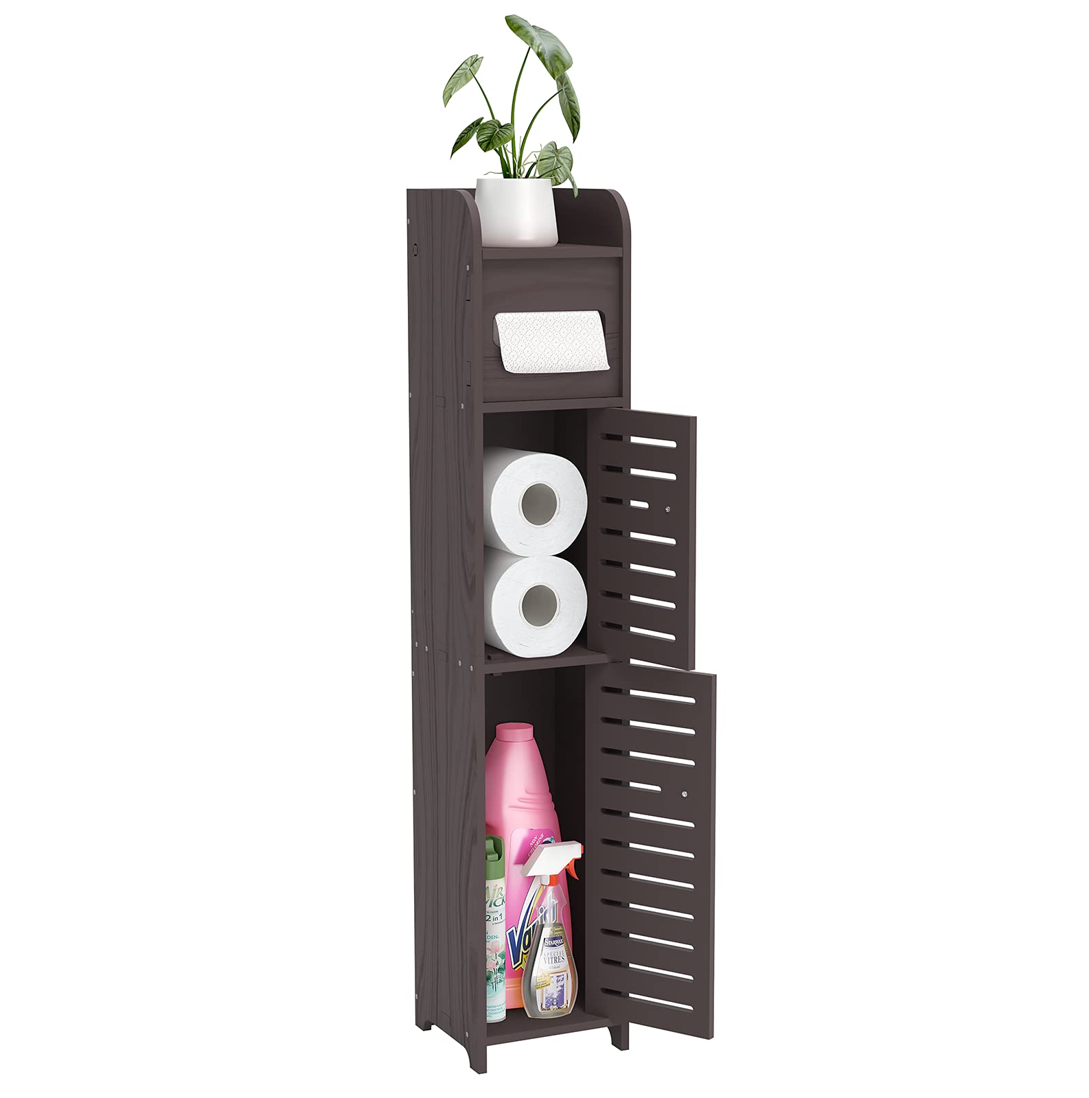 Buy WODETREE Small Bathroom Storage with Doors and Shelves, W6