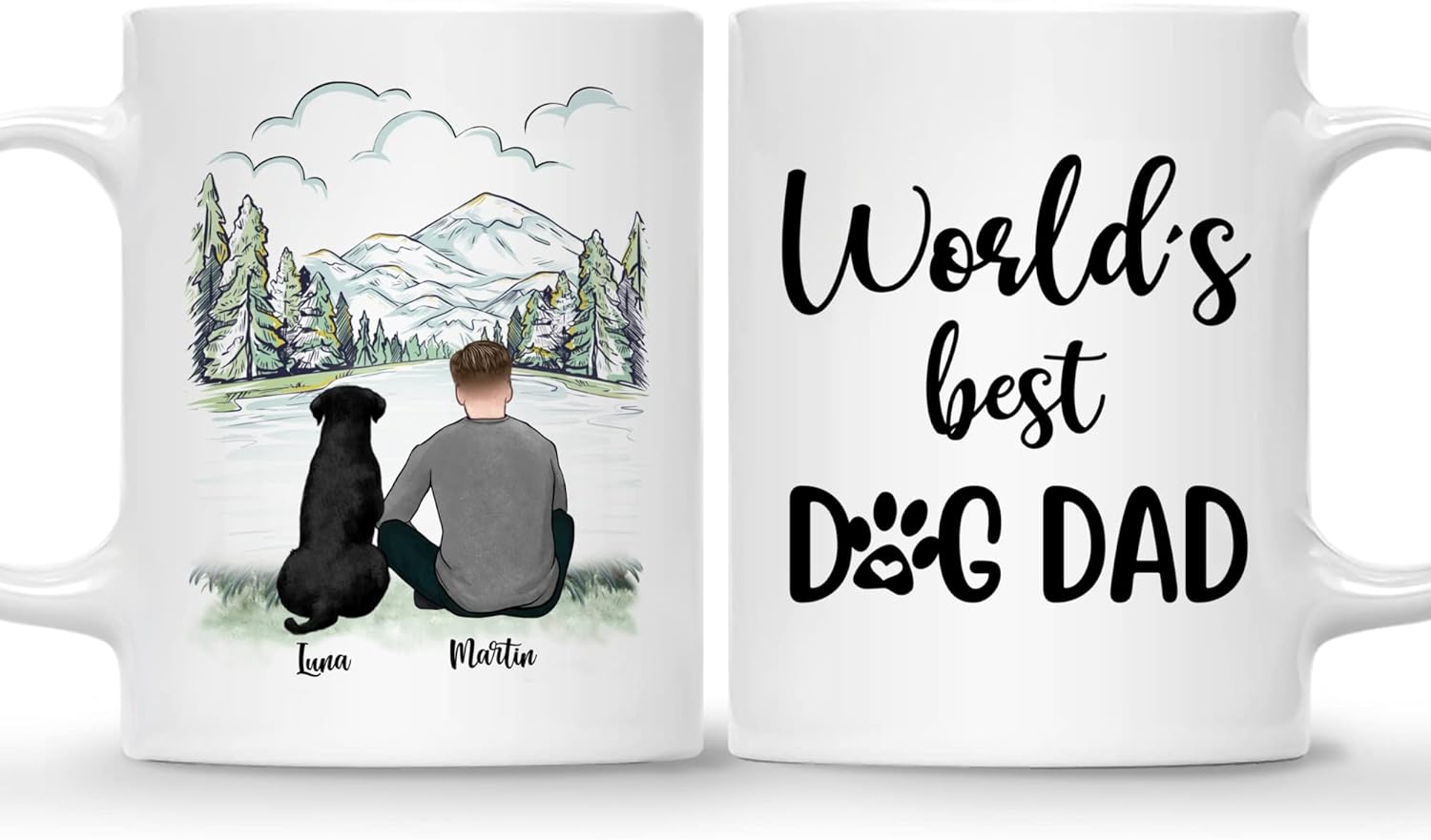 GOSSBY Personalized Custom Mug (1 Dog) World's Best Dog Dad