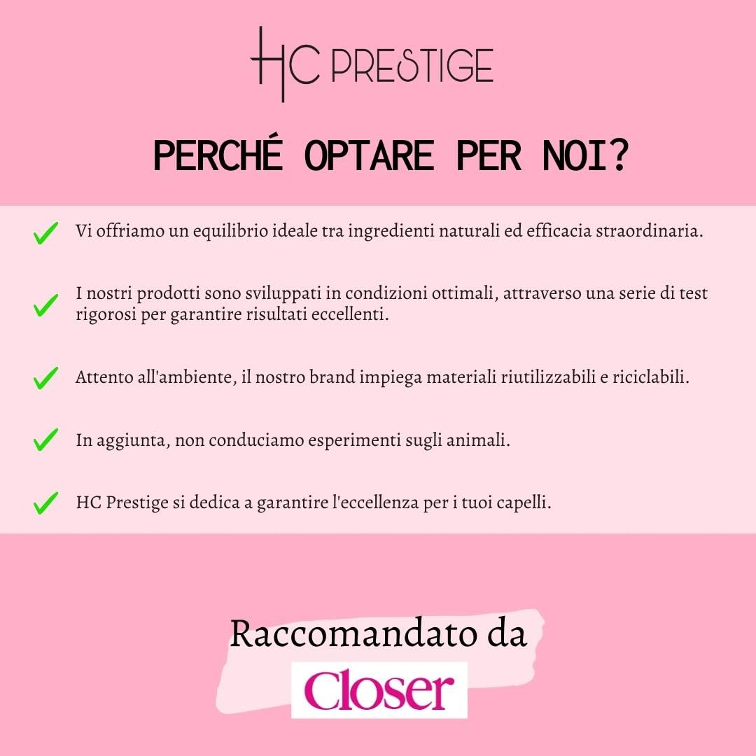 HC Prestige Always Young Maschera Glossy Capelli – Brillantezza e Rigenerazione Intensa – Senza Siliconi – Con Collagene, Caviar e Karité – Capelli Secchi o Trattati – Made in France – 500ml