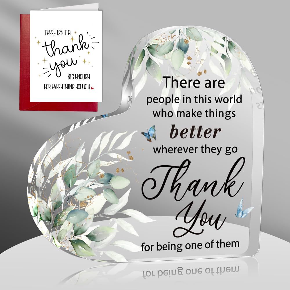 Thank You Gifts for Women Men Dad, Appreciation Gifts for Teacher Colleague Boss Volunteer Nurse Doctor Manager Director Superior, Decoration Heart
