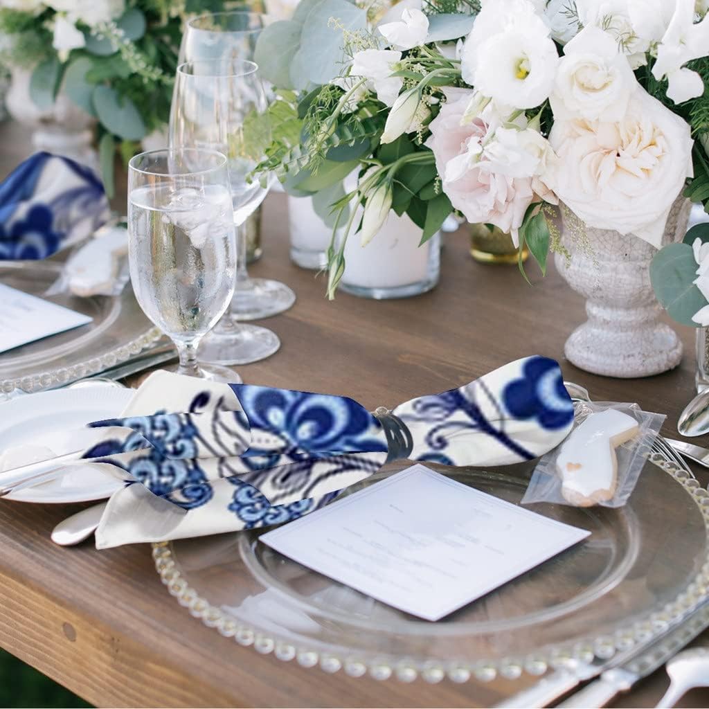 Vintage Flowers Table Napkins Cloth Set Handkerchief Wedding Party Placemat Birthday Banquet Tea