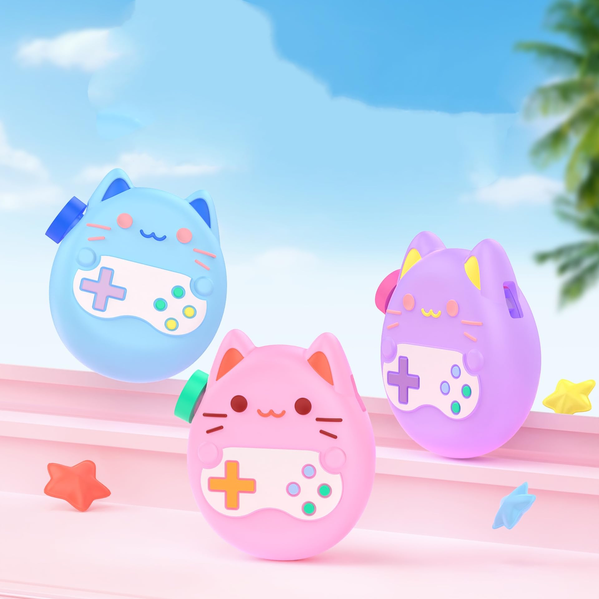 HUIOP Coque de protection en silicone pour machine de jeu électronique Tamagotchi Cartoon Pet Game Machine, couverture en silicone