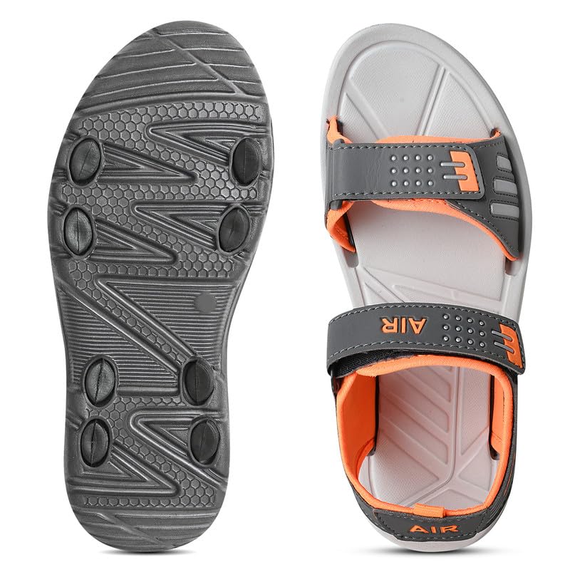 Image of STYLISH and comfortable sandals for men GREY-ORANGE