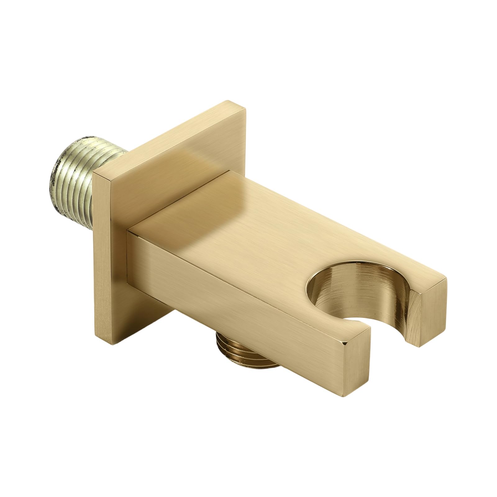Jiingekk Brushed Gold General Shower Arm Holder Not Rusts Metal Component Head Mounting Brackets For Stable Bathroom Installation Square Owner