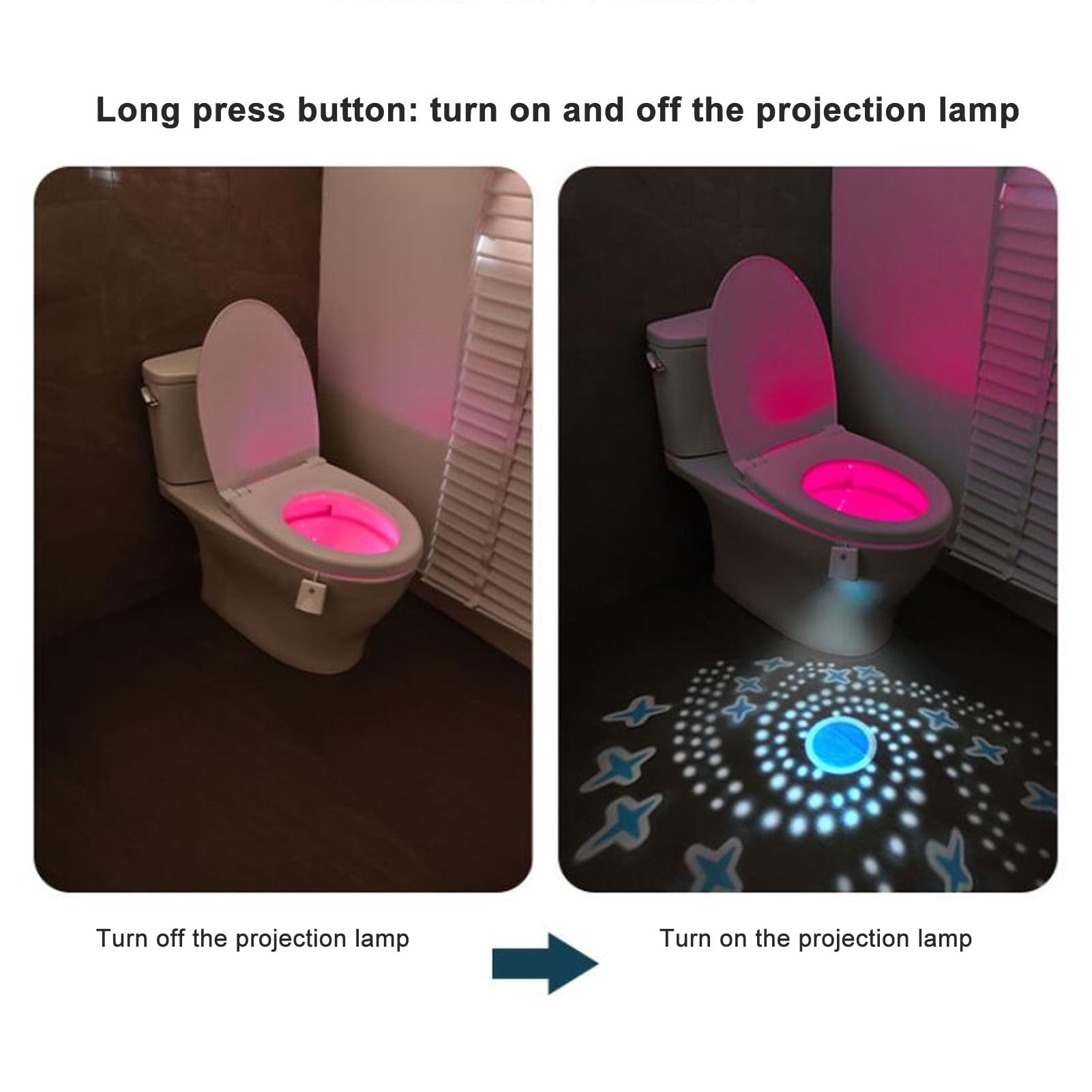 Luce Notturna Per WC Con Sensore Di Movimento - 16 Colori Cangianti