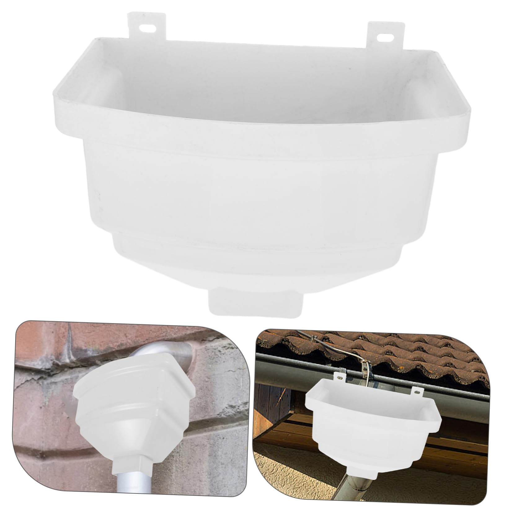 Desviador de Bajante Curvo de PVC Blanco para Canalón