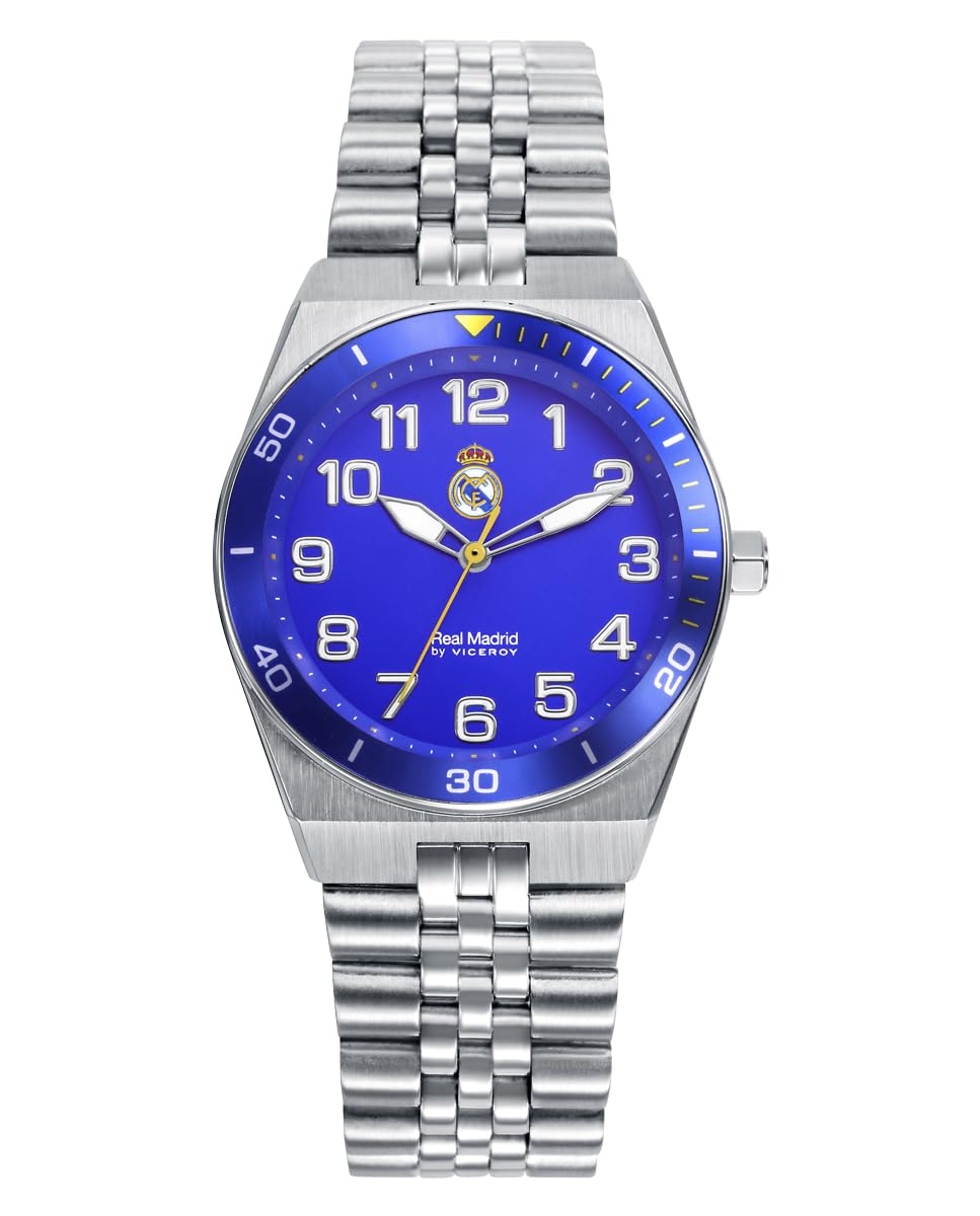 Viceroy Reloj Oficial Real Madrid para Mujer - Licencia Oficial - 37 mm - Esfera Azul - Resistente al Agua 10 ATM - Talla Cadete - Movimiento de Cuarzo – 41154-35
