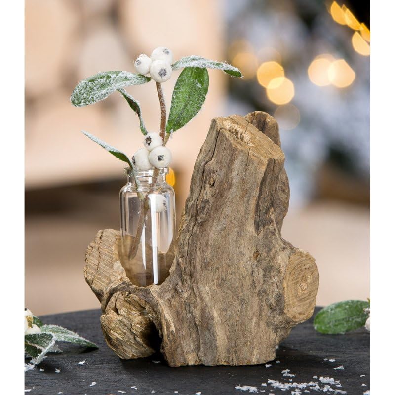 Treibholz mit kleinem Glaseinsatz Natur Maritim Geschenk Deko