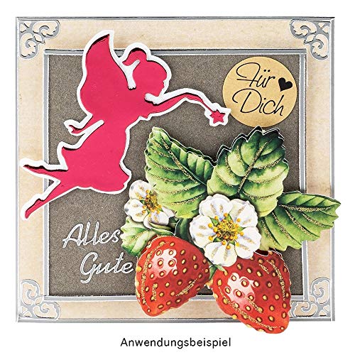 Ideen mit Herz Kraftpapier-Sticker | Für Dich | Ø 2,5cm | Etiketten-Aufkleber auf Rolle | 500 Stück | ideal für Hochzeit, Geburtstag, Dankeskarten, Einladungen, Grußkarten