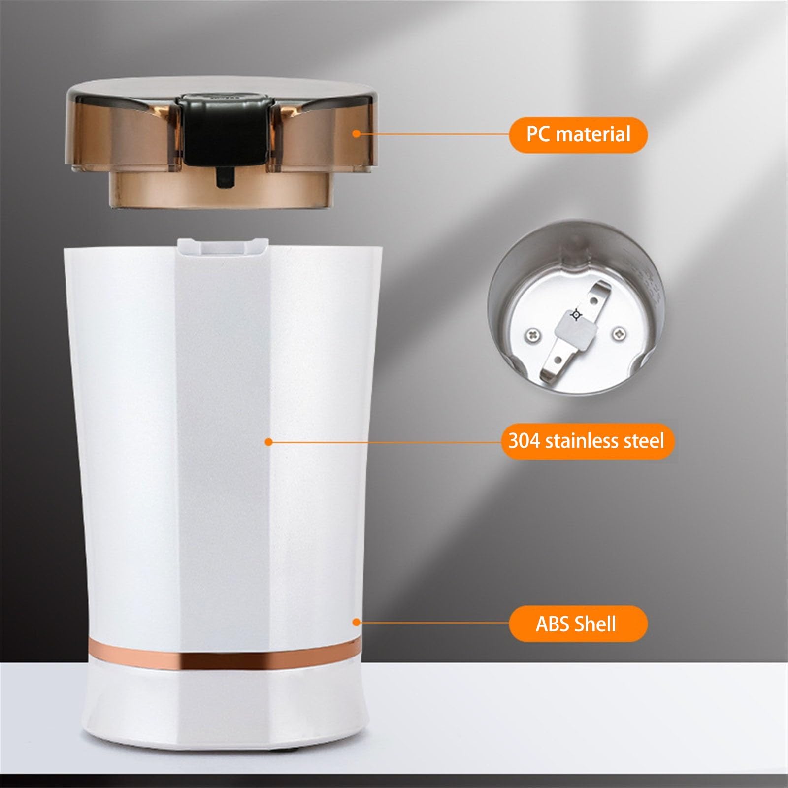 Mini Acero Inoxidable Eléctrico Triturador De Pastillas Para Pequeño Píldoras Grandes, Molinillo Triturador Pastillas Para Medicamento Y Tabletas Vitamínicas(Brown)