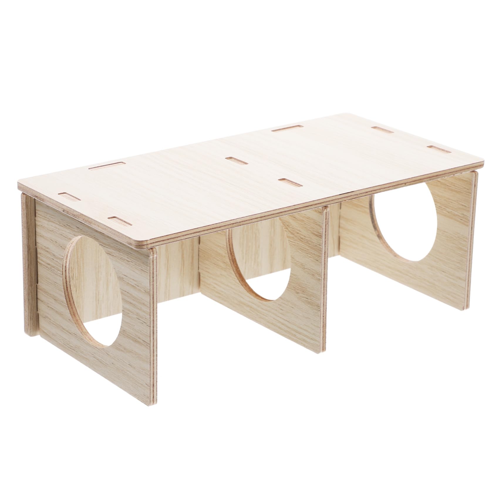 KOMBIUDA Casetta in Legno per Design Trasparente e Due Stanze Criceti