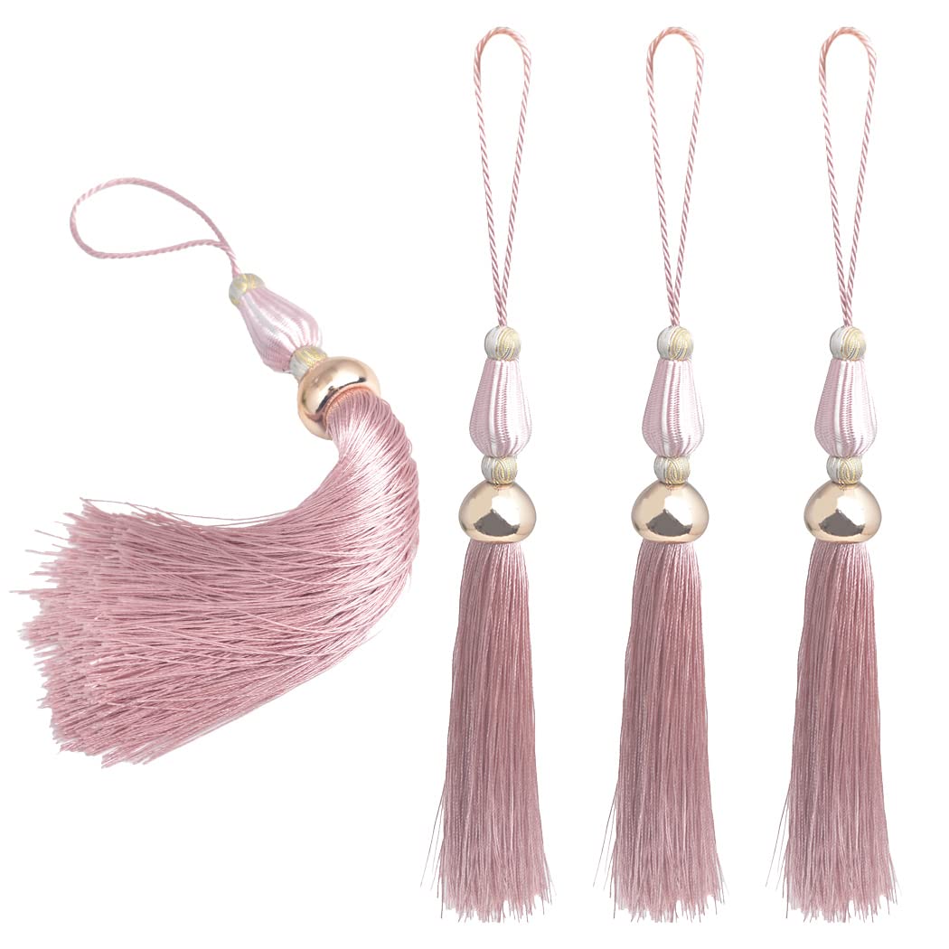 Kuasting 4pcs 11.5 Inch Handmade Soft Silky Tassels