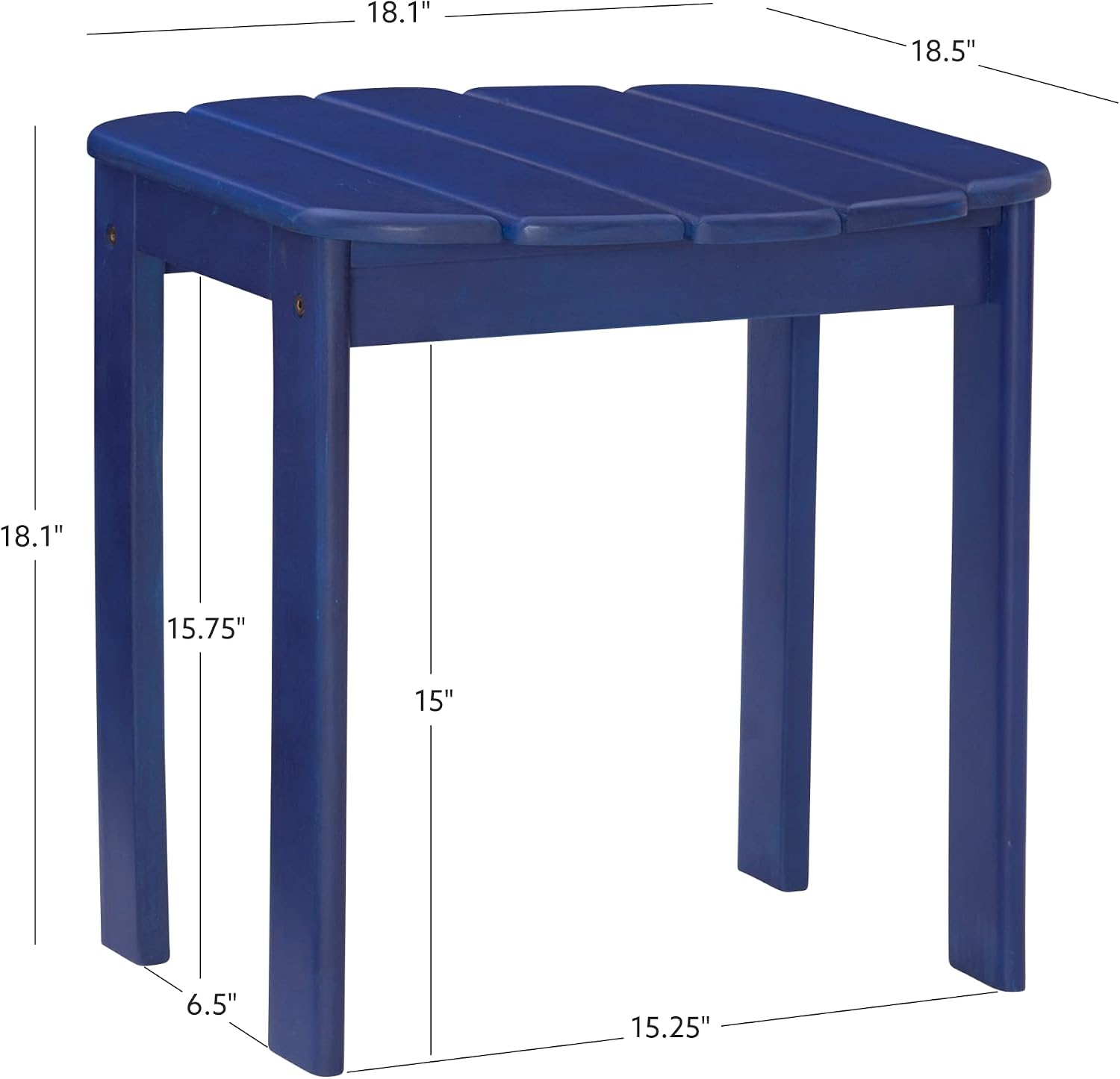 Linon Jayde Blue Adirondack Outdoor Accent Table
