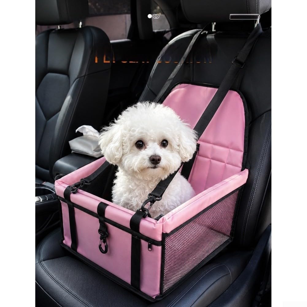 Funda plegable para asiento de coche para perros, bolsa de transporte Oxford impermeable con malla transpirable, transportador de mascotas para coches, bolsa de viaje plegable para perros, organizador