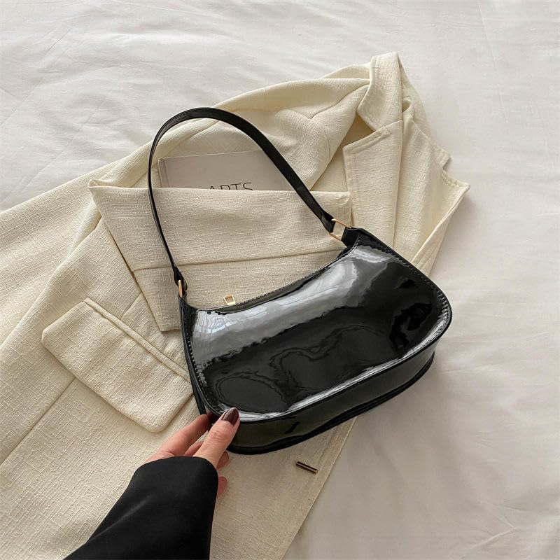 Image of Women's Patent Leather Shoulder Bag Glossy Sling Handbag for Casual & Party