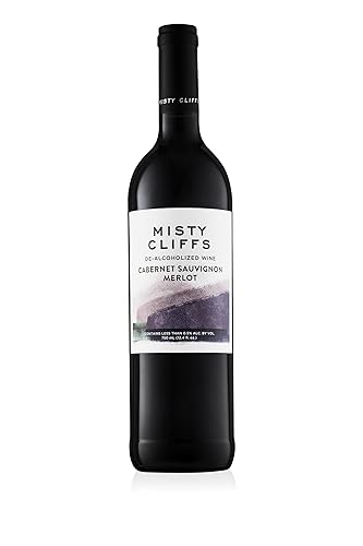 Misty Cliffs Vino premium sin alcohol Cabernet Sauvignon Merlot (1 paquete)