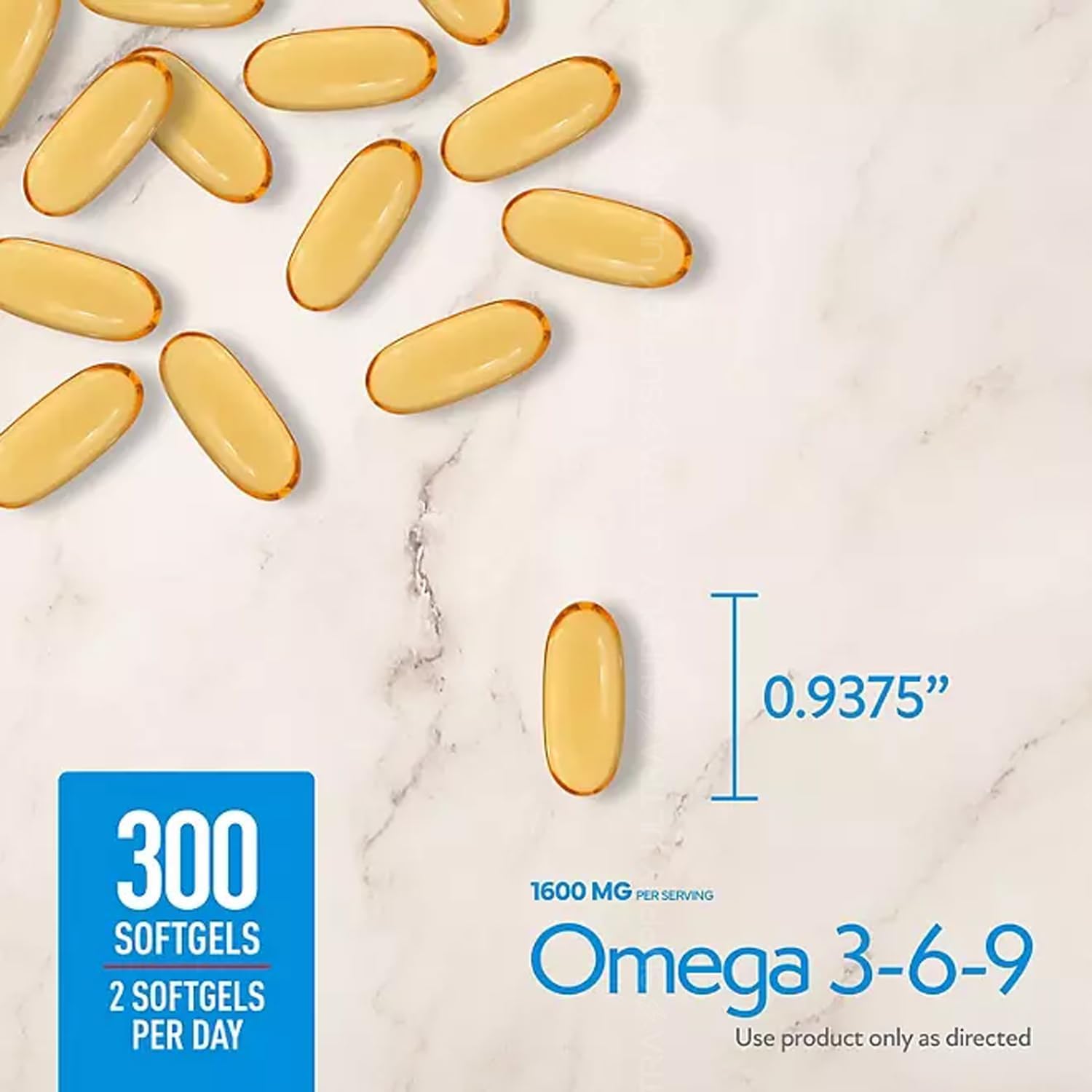 Omega 3-6-9 Dietary Supplement (325 ct.) - Promote Visual Function and Eye Health - Support Heart, Cardiovascular Health, Healthy Skin, Hair and Overall Health (Omega 3-6-9)