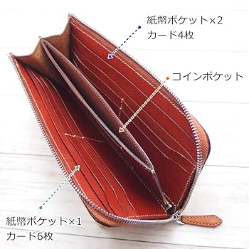レザークラフト長財布　唐草 レザークラフト長財布 唐草