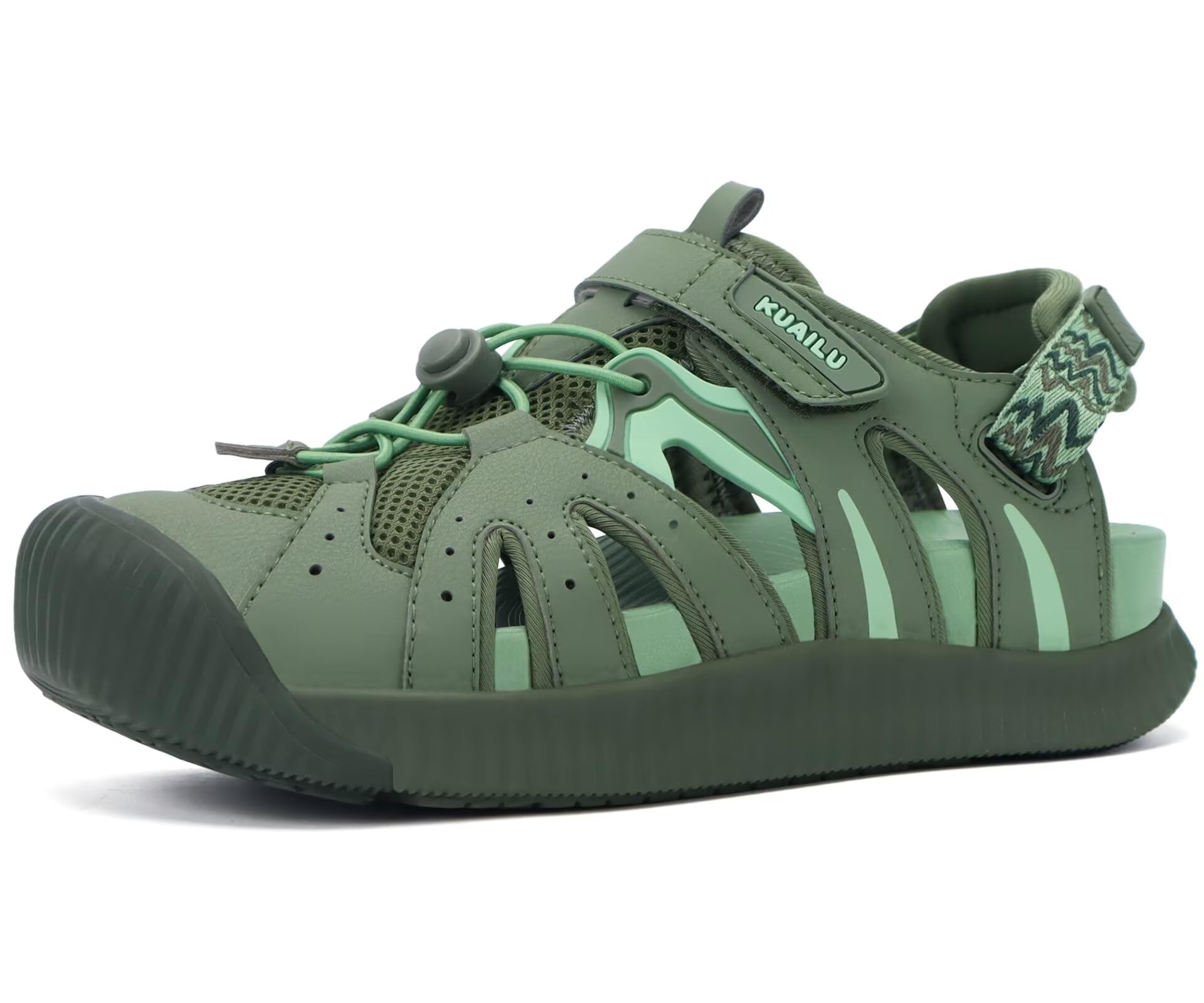 KuaiLu Damen Wander Sandalen Geschlossene Zehen Orthopädische Bequeme Polsterung Atmungsaktiv Sommer Sport Outdoor Strand Reise Verstellbare Fischersandalen Wasserschuhe