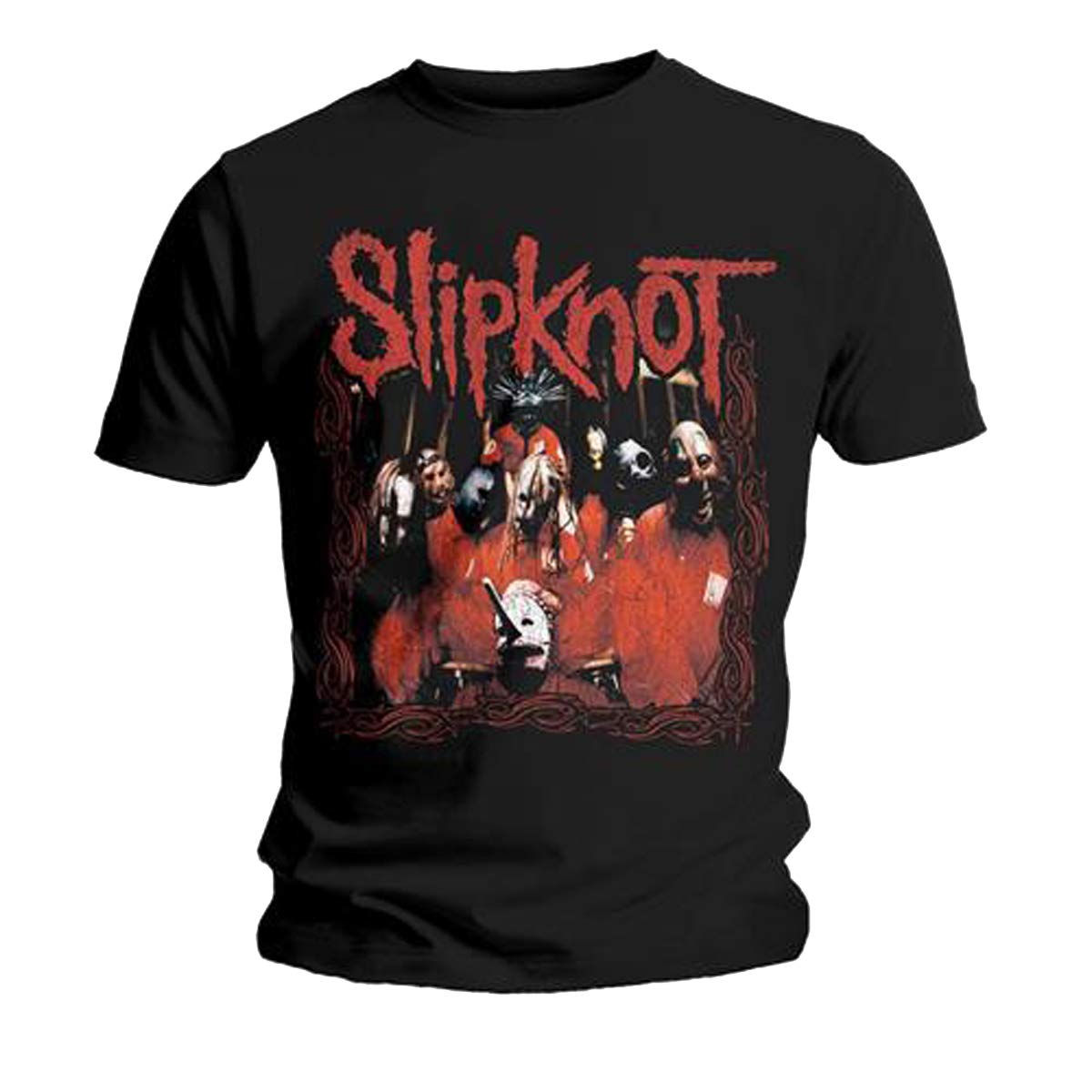 Rock Off Officially Licensed Products Men's Black Slipknot Band Frame Official Tee T-Shirt Unisex (Small)