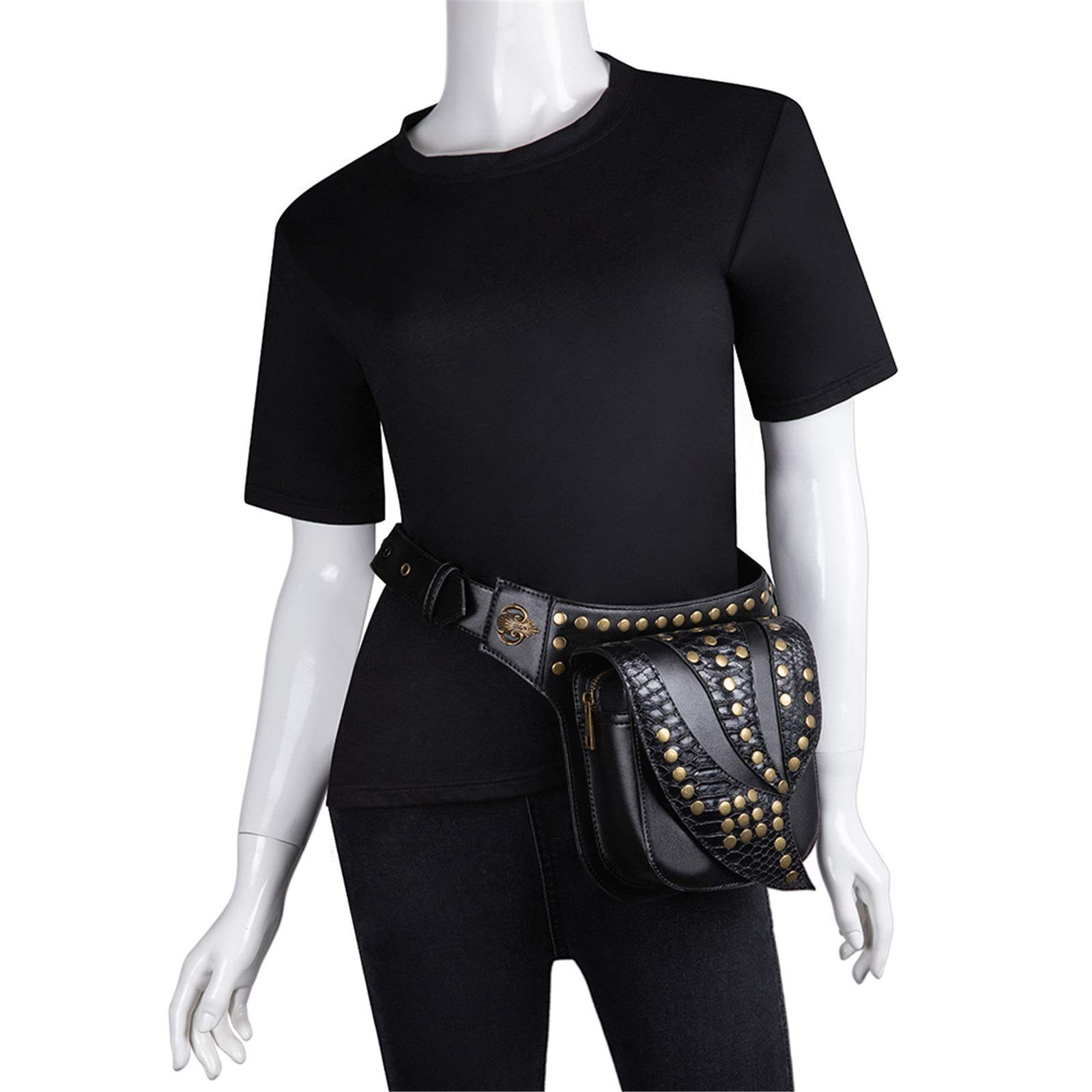Marsupio Punk Borsa a tracolla a a Steampunk per Escursioni in Bicicletta