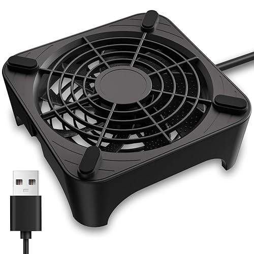 Ventilador de refrigeración USB X1, ventilador de computadora USB ultra silencioso de 18 dB de 4.724 in con cable incorporado, enfriamiento rápido