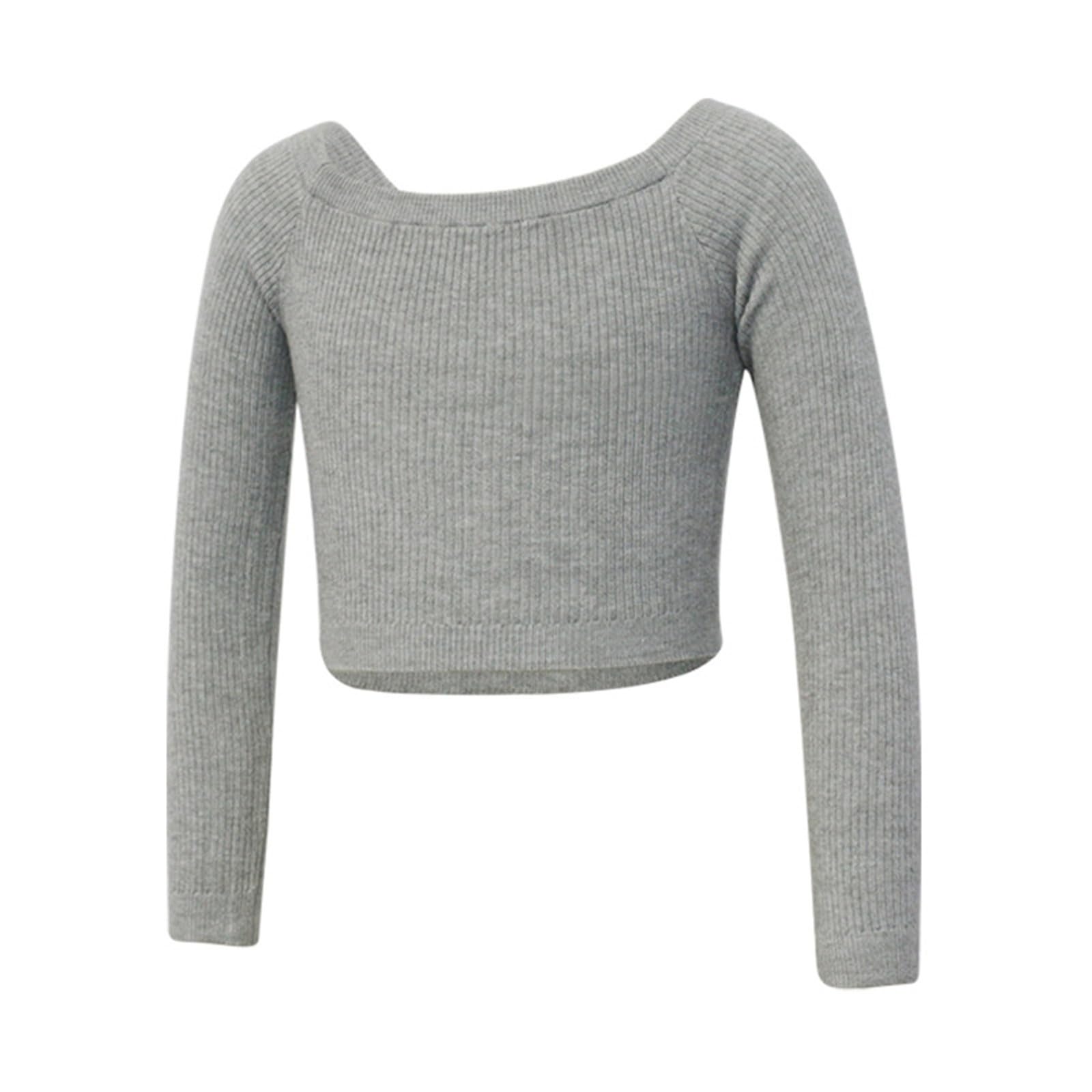 Generisch Niños Niñas Manga Larga Polar Tops Suéter Ballet Suéter Suave Calentamiento Activo Suéter Lentejuelas Top Niños