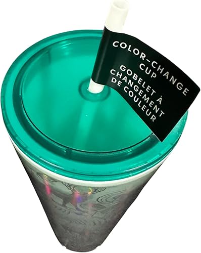 Miniatura 3 de Starbucks Vaso navideño 2022 con cambio de color menta y bosque de invierno 24 onzas Venti