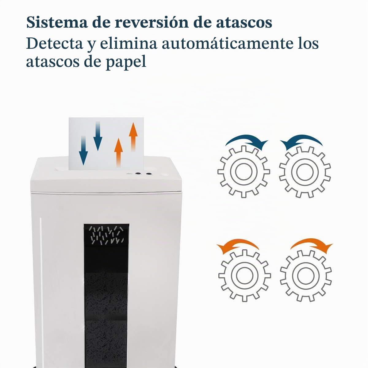 WOLVERINE SD9113 Trituradora P4 Corte Cruzado, 18 Hojas, 60 min, ultrasilenciosa, Blanco