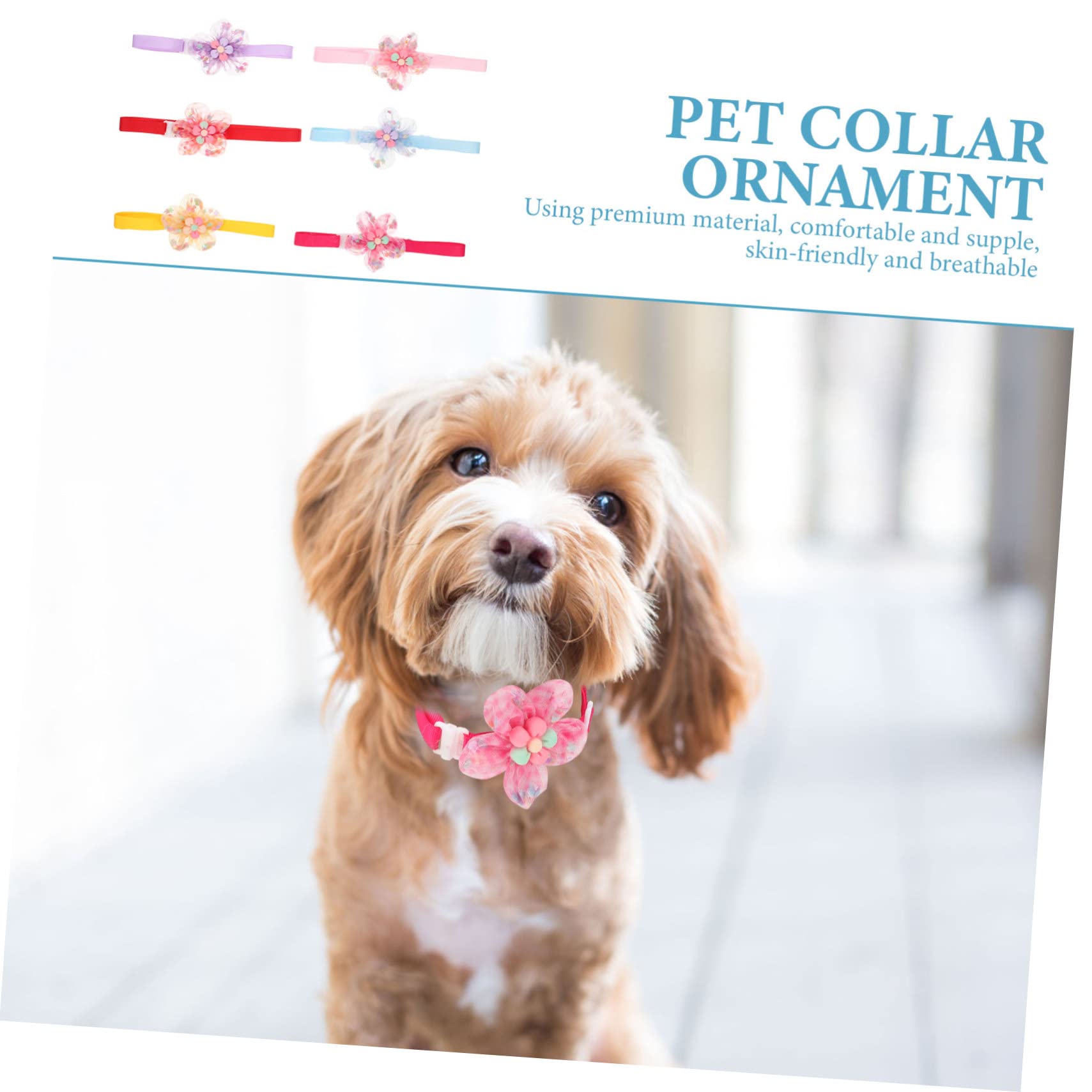 Mipcase 30pièces Collier pour Petits Animaux avec Design Floral Ajustable Et Lavable pour Chats Et Petits Chiens Accessoire Festif