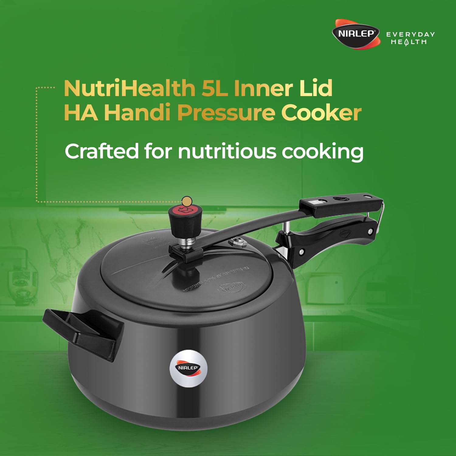 Buy Nirlep NutriHealth 5 Litre Inner Lid Hard Anodized Aluminium