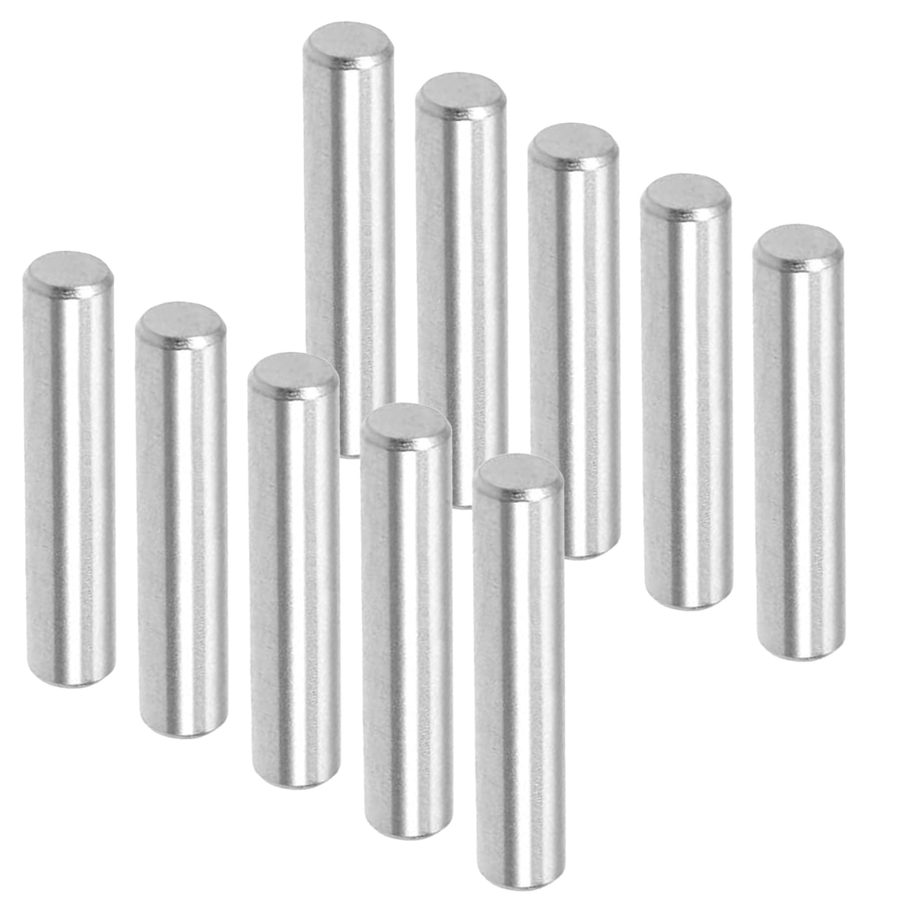 LEPEVNEY 4mm x 20mm 304 Stainless Steel Dowel Pins Shelf Pegs Support Shelves Silver Tone 50Pcs