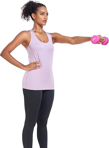 Miniatura 4 de Telateo - Paquete de 6, 5 o 3 camisetas sin mangas de entrenamiento para mujer, camisetas deportivas de espalda cruzada, camisetas deportivas