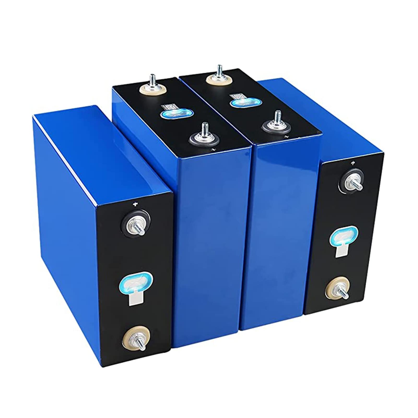 ZTZBFGM 4 Pieces 3.2V 100Ah/200Ah/300Ah Lifepo4 Battery DIY 12V/24V/48V Battery Pack for RV Boat Solar Storage System Golf Cart,4PCS 12V 300Ah