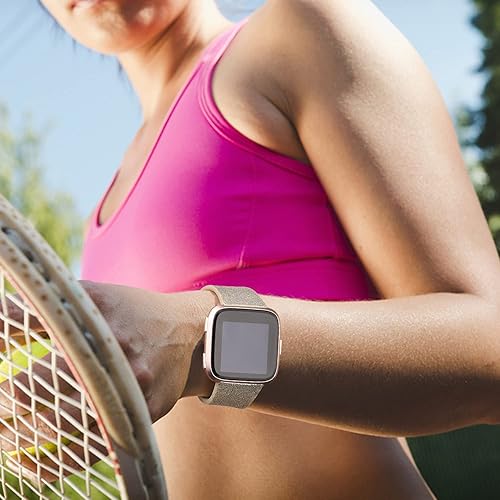 Miniatura 5 de Paquete de 8 correas deportivas compatibles con Fitbit Versa 2Fitbit VersaVersa LiteVersa SE, correas clásicas de silicona suave de repuesto para