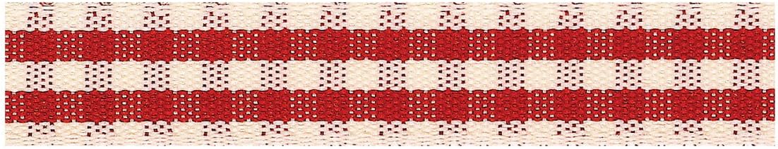 Red Rustic Gingham Ribbon