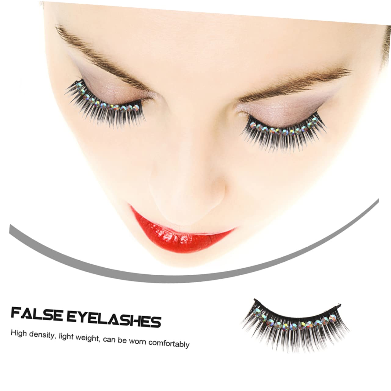 Ipetboom 40pares Pestañas Postizas Brillantes Para Maquillaje De Mujeres Extensiones De Ojos Largos y Dramáticos Para Fiestas Cosplay y Eventos Especiales