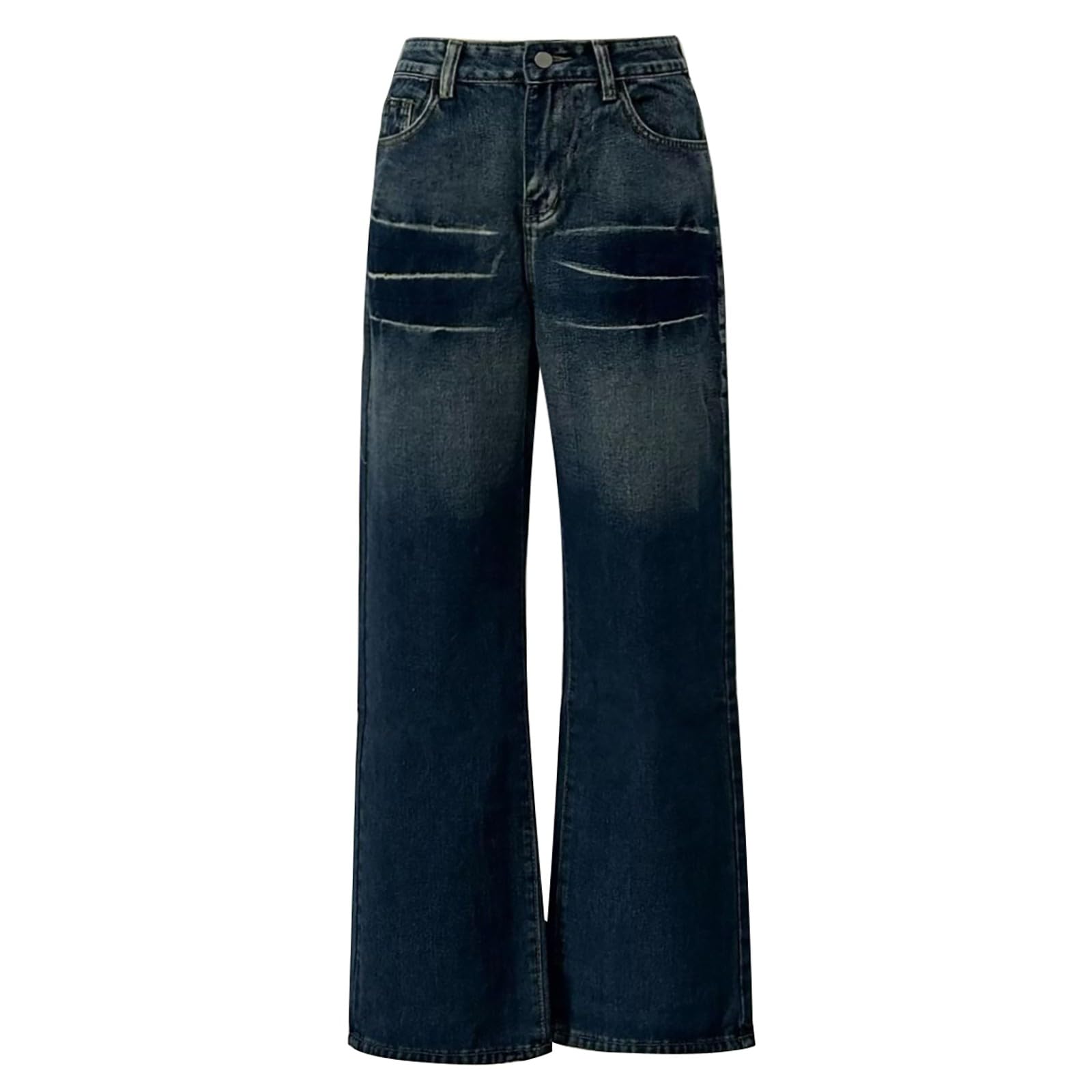 Jeans Donna Larghi Jeans Vita Alta Curvy Gamba Larga Pantaloni Denim Elasticizzati Casual Leggeri Palazzo Pantaloni Baggy Larghi Taglie Forti Y2k Pantalone Tempo Libero Eleganti Basic