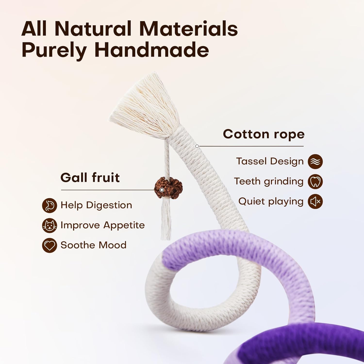 Speedy Panther Catnip Chew Rope Toys for Indoor Cats - 3Pcs Kicker Toys, Interactive Kitten Chew Toys for All Breeds 70cm - Image 3