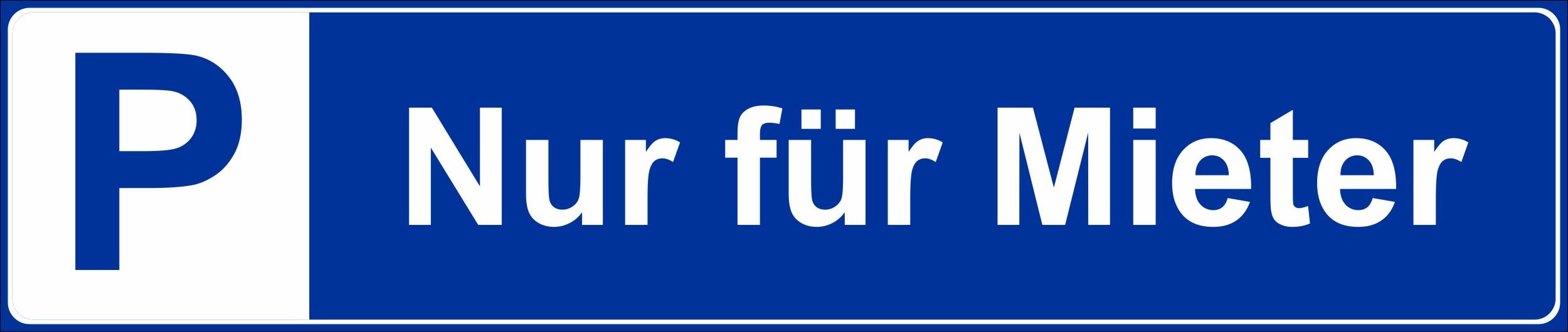 Parkplatzschild 'Kunden' – Aluverbundplatte, 52x11 Cm, UV-beständig, Für Außenbereich