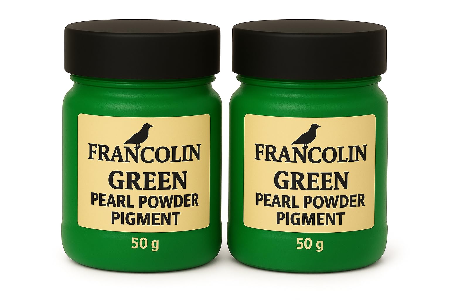Francolin | Green | Mica/Pearl Powder Pigment | Non Toxic | Vibrant Metallic Glowing | for Soap, Epoxy Resin, Painting, Nail Art & Craft, Cosmetic, Slime | 50g*2-picture-30
