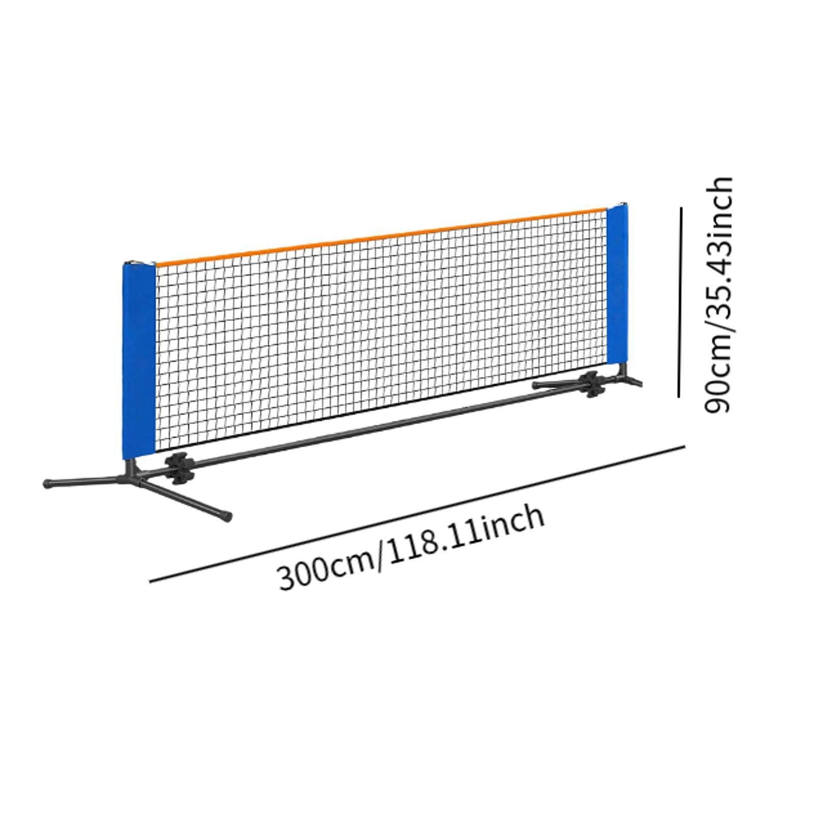 Rete Portatile Leggera da 84 Piedi, Facile da installare per Varie attività Sportive, Versatile Ovunque o a Piscina. La Rete Sportiva Misura 300 cm