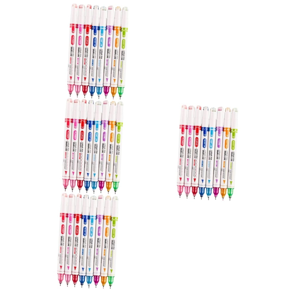 DOITOOL 4 Ensembles Stylos À Courbe Portable Pour Dessin Professionnel Marqueurs De Peinture Pour Maison Accessoires De Scrapbooking Et Projets Diy 8 Pièces * 4