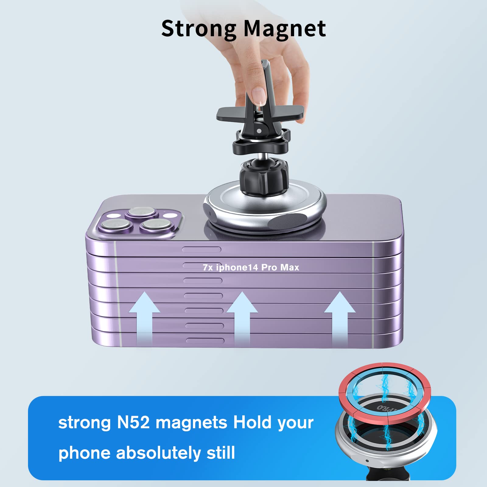 Supporto Magnetico Auto Con Ricarica Wireless Rapida Per IPhone 12, 12 Pro, 12 Pro Max E Mini