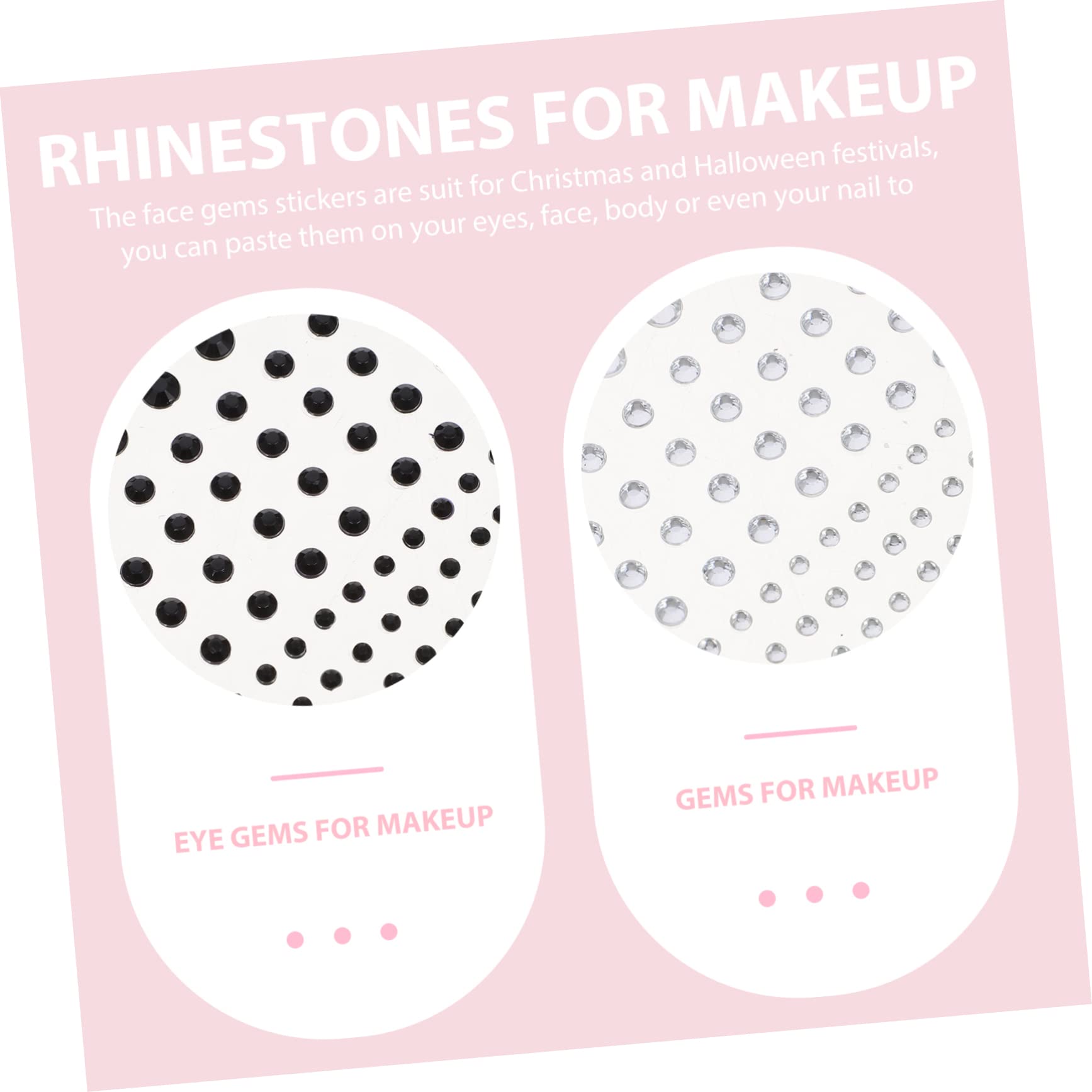 FRCOLOR 24fogli Sticker Di Gemme Per Viso Di Adesivi Strass Per Trucco Decorazioni Faciali Impermeabili e Durature Per Festival e Occasioni Speciali