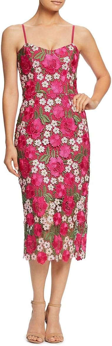 dress the population green lace dress