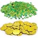Konsait St Patricks Day Decorations, St.Patrick Shamrocks and Leprechauns Foil Table Confetti (About 400Pcs) &Lucky Shamrock Plastic Coins (40/Pkg) for Saint Patrick Party Decoration Favors Supplies