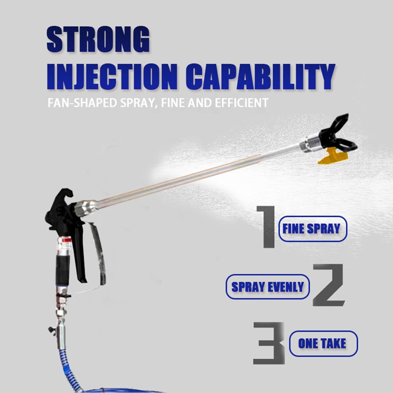 2200W エアレス壁塗料噴霧器、高圧チューブ、ブラシレスモーター、220V