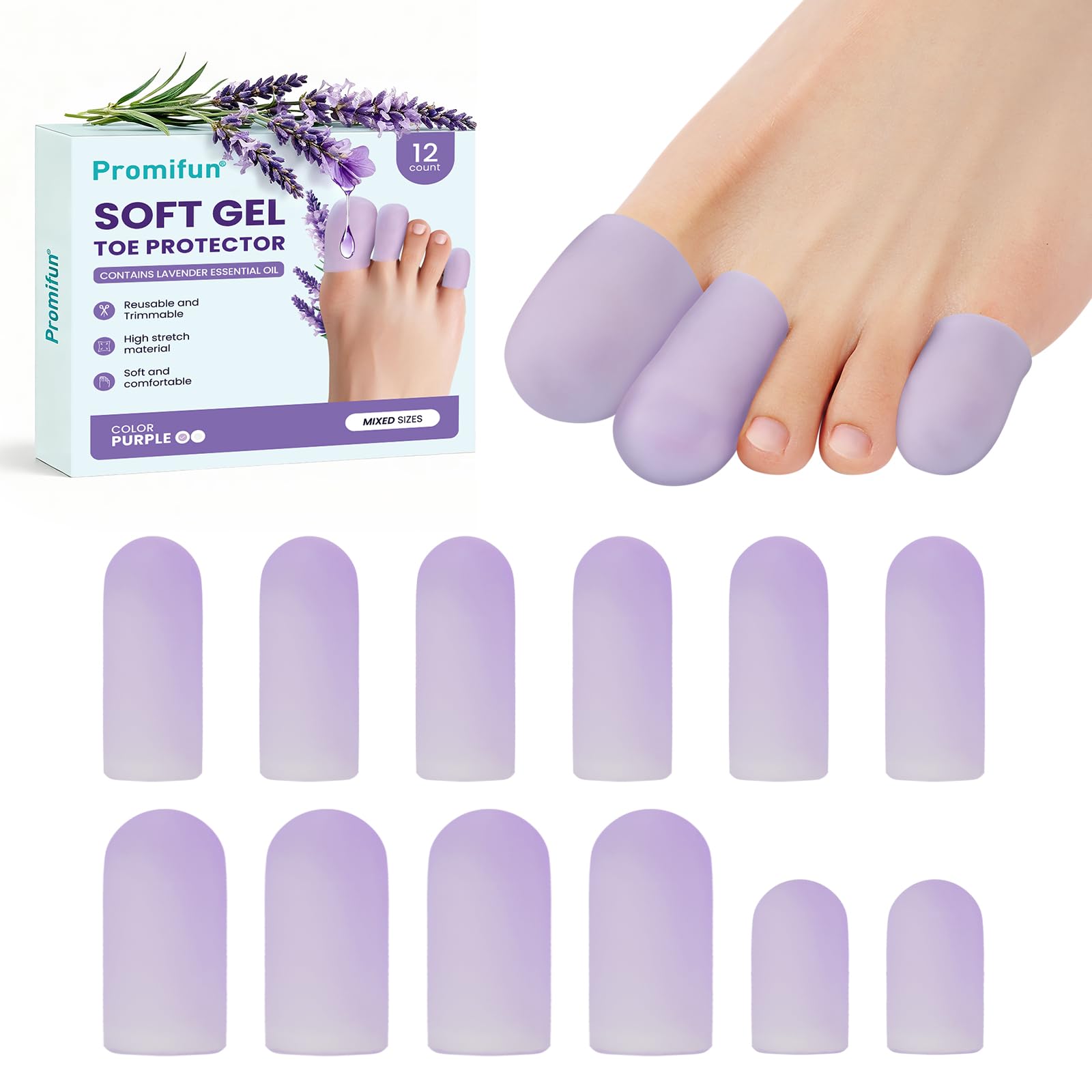 Promifun Silicone Toe Protectors